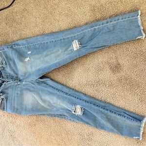 Forever 21 Light Blue Distressed Skinny Jeans